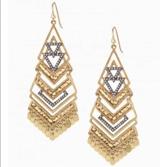 Stella & Dot Jewelry - Stella & Dot | Glimmering Pavé+Gold Retired⚜️Horizon Chandelier Earrings